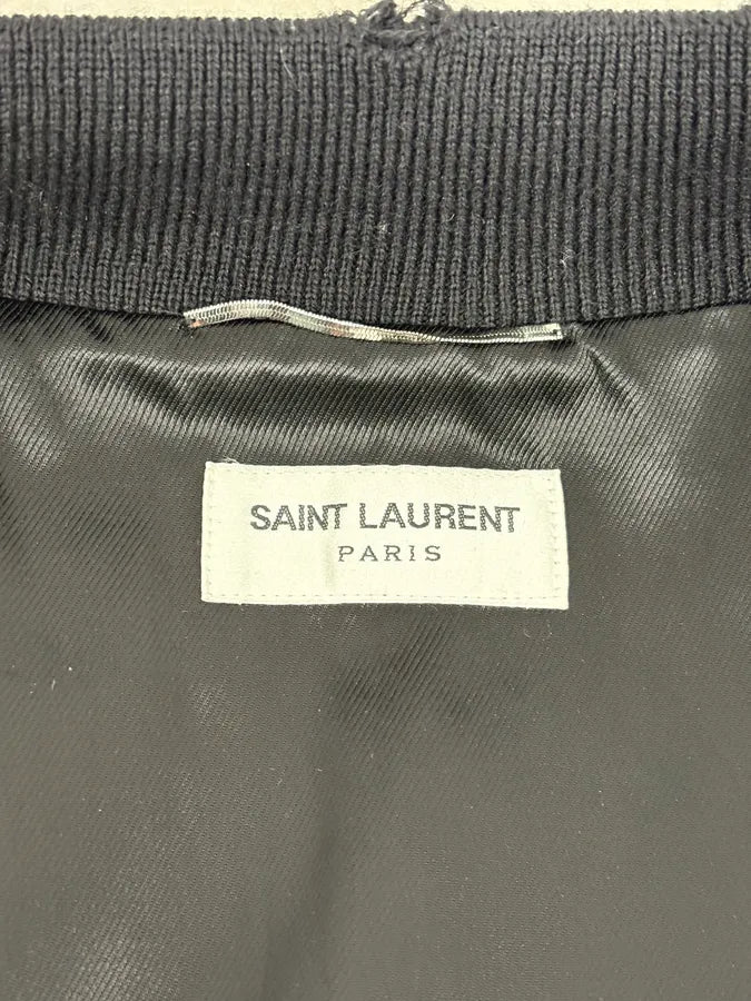 FW2017 Saint Laurent Red Flames Black Leather Bombers Jacket HkhuYMT 10