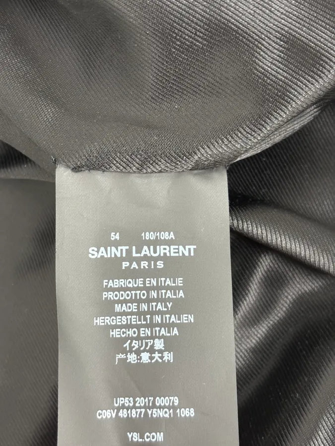 FW2017 Saint Laurent Red Flames Black Leather Bombers Jacket HkhuYMT 11