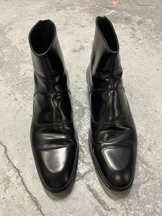 FW2017 Versace Black Ankle Leather Boots RSccSvA 1
