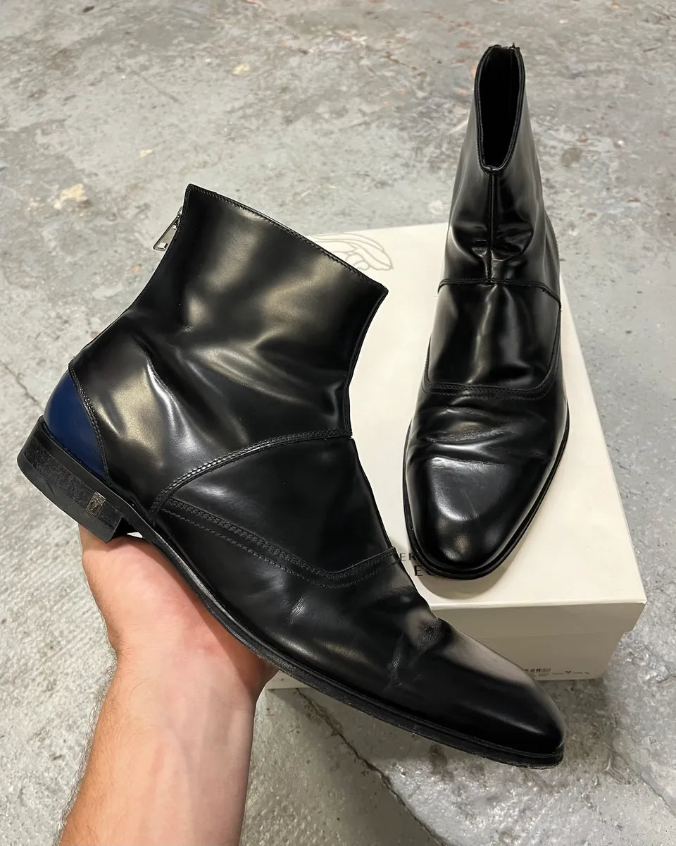 FW2017 Versace Black Ankle Leather Boots RSccSvA 0