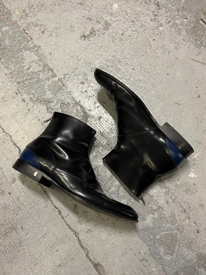 FW2017 Versace Black Ankle Leather Boots RSccSvA 4