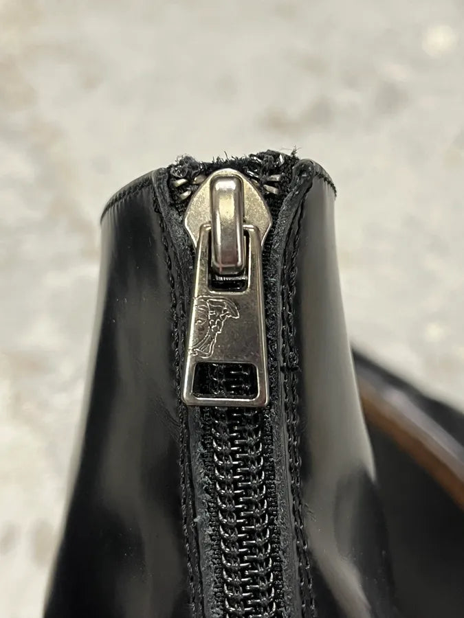 FW2017 Versace Black Ankle Leather Boots RSccSvA 6