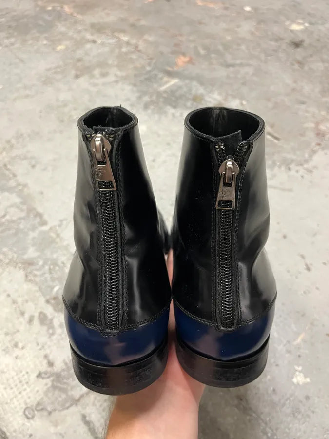 FW2017 Versace Black Ankle Leather Boots RSccSvA 5