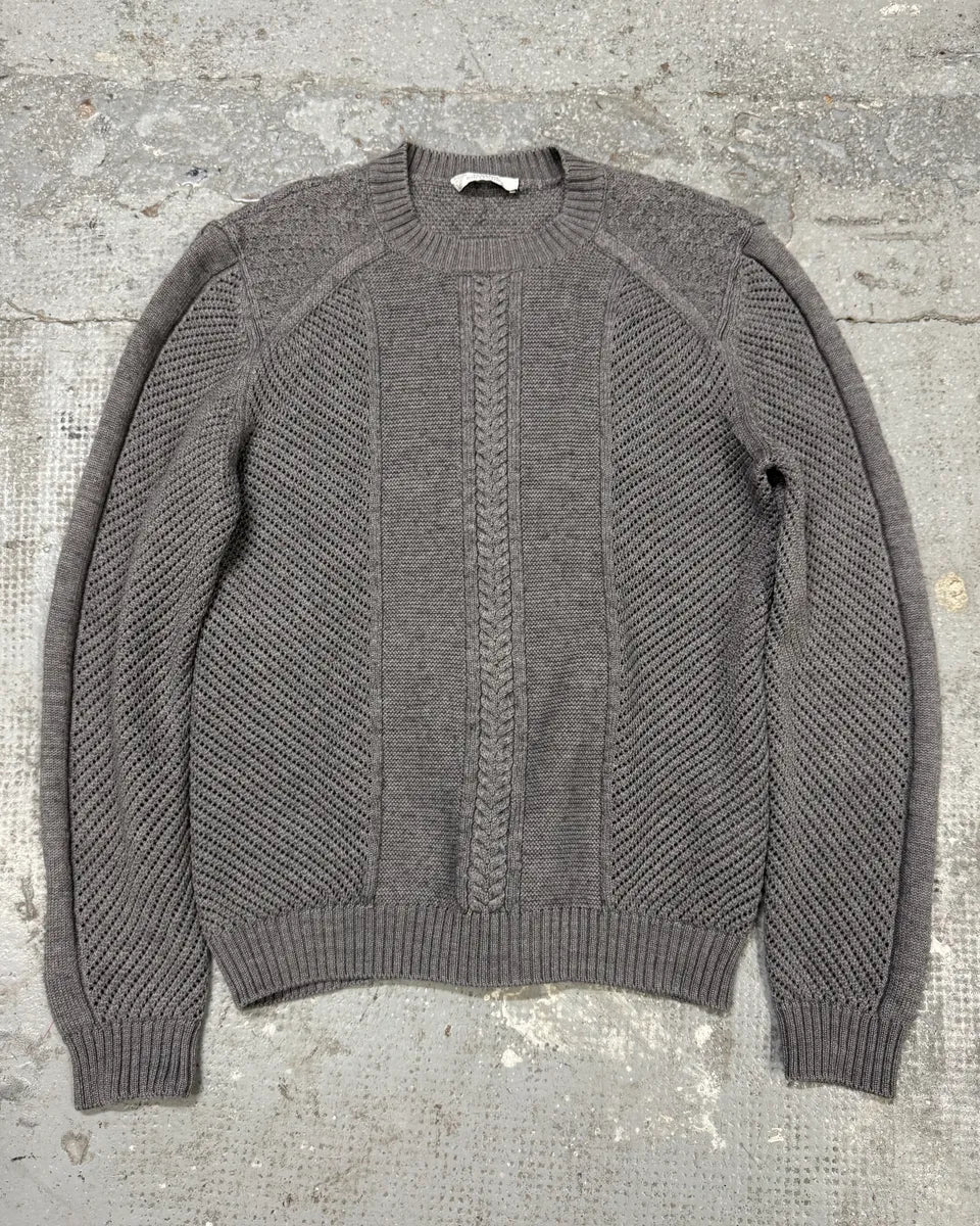 FW2017 Versace Grey Wool Premium Sweater (M) gCEbCtQ 0
