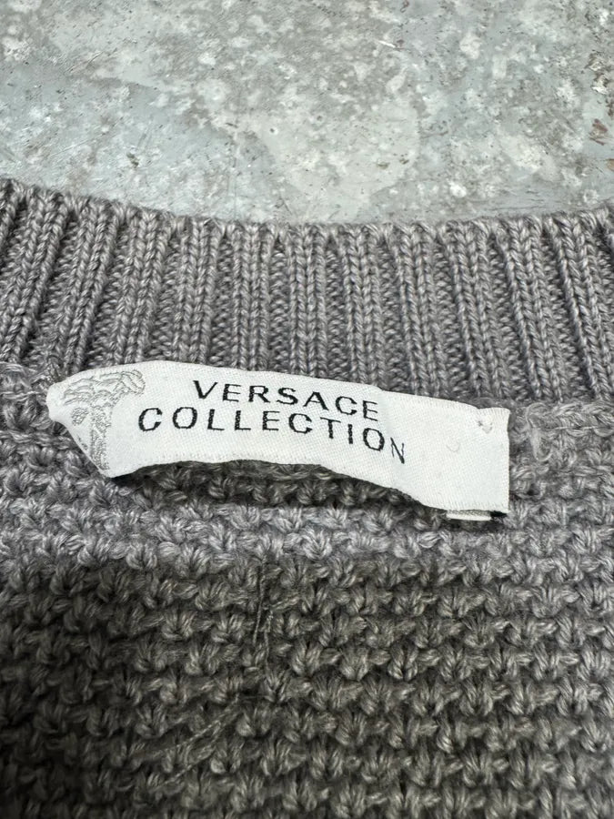 FW2017 Versace Grey Wool Premium Sweater (M) gCEbCtQ 5