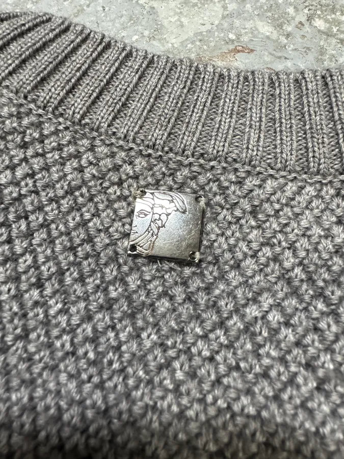 FW2017 Versace Grey Wool Premium Sweater (M) gCEbCtQ 7
