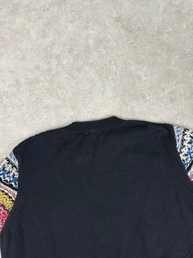 AW2017 Saint Laurent Black Contrast Knit Sweater fAltnbs 6