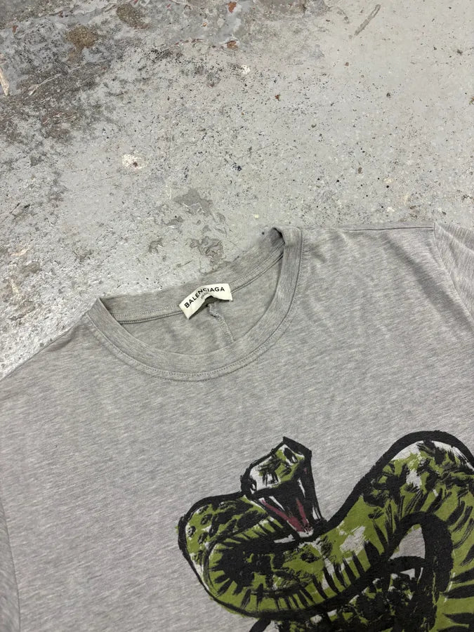 SS2016 Balenciaga Grey Snake T-Shirt FYqtjUm 4