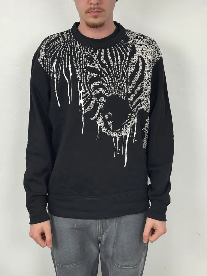 FW2018 Cavalli Black Zebra Poem Sweater tCAwOiP 1