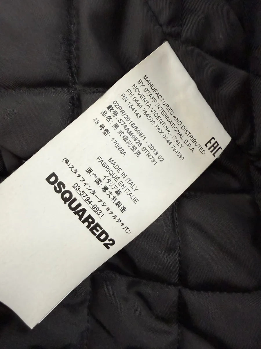 FW2018 Dsquared2 Brown & Black Beige Shearling Leather Alpha Jacket hjKIUSX 11