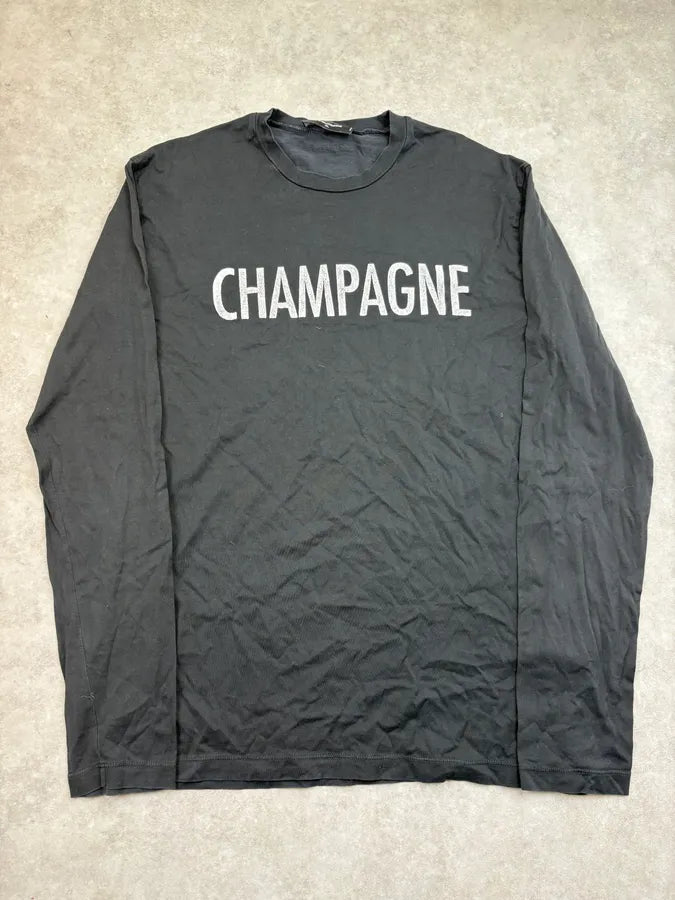 FW2018 Dsquared2 Black Champagne Longsleeve T-Shirt rUGWZXH 1