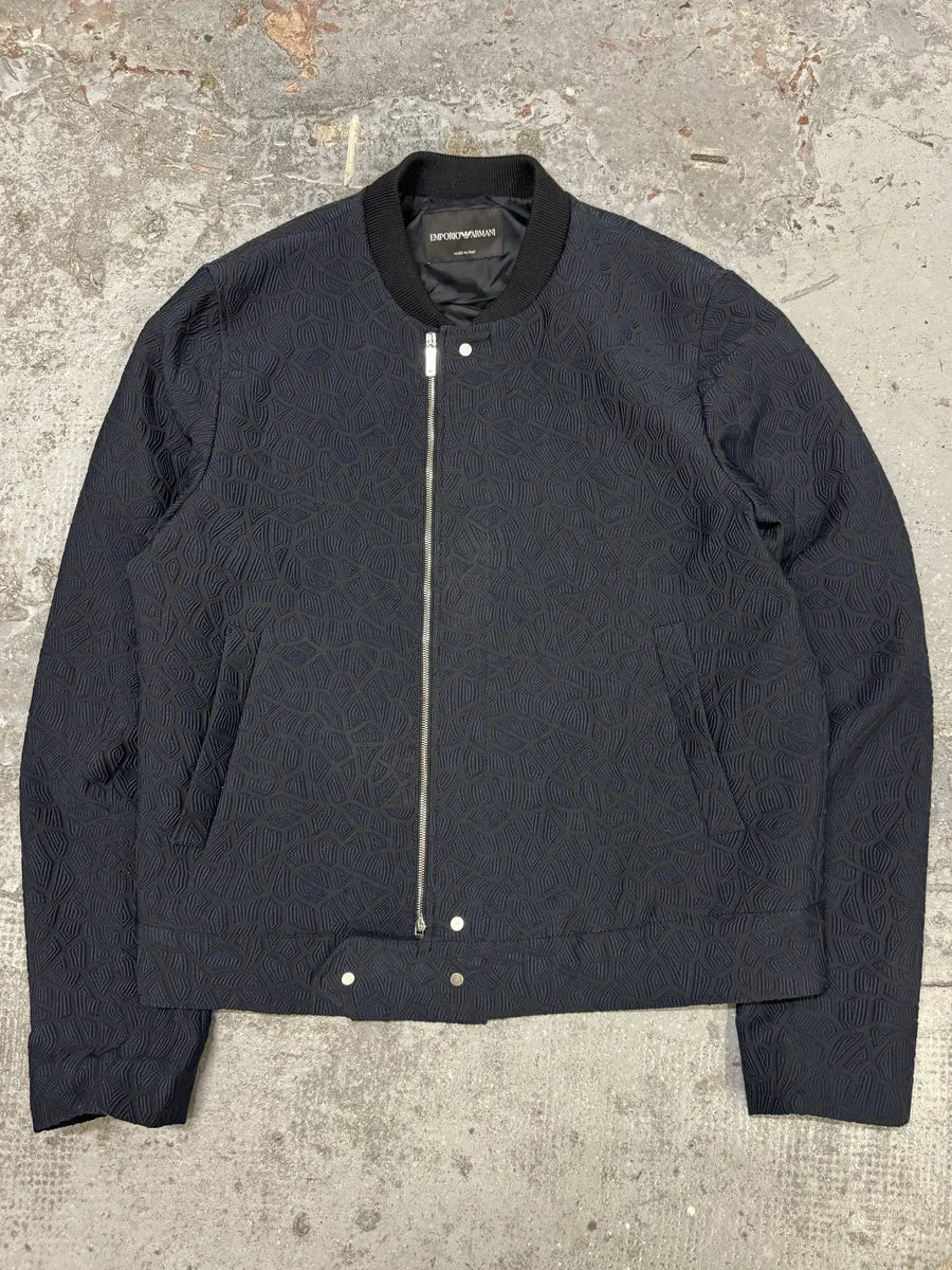 FW2018 Emporio Armani Asymmetrical Navy Light Shadow Jacket UEDGZXI 1