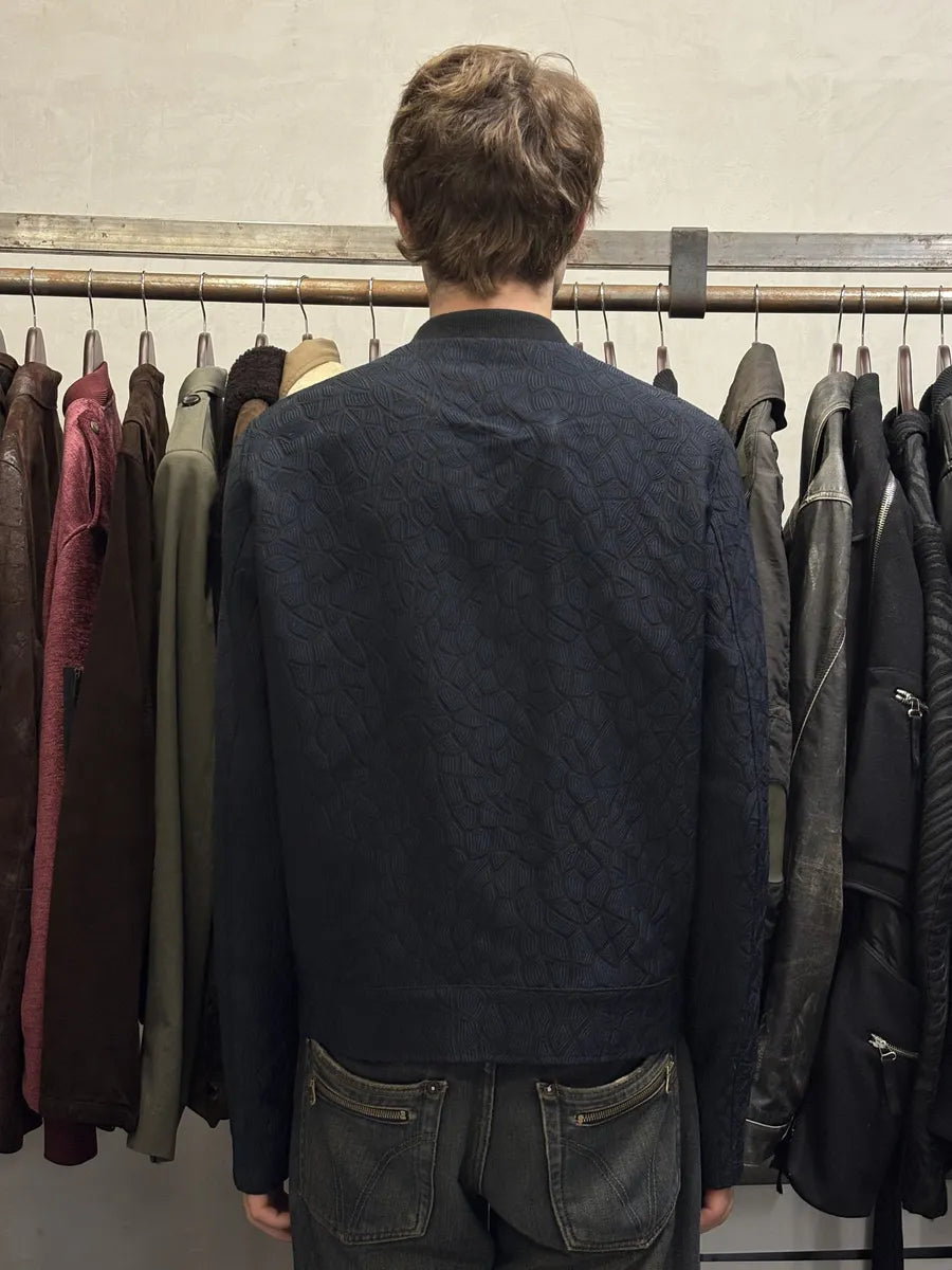 FW2018 Emporio Armani Asymmetrical Navy Light Shadow Jacket UEDGZXI 3