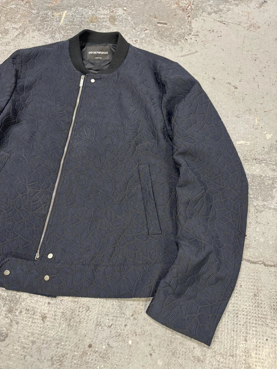 FW2018 Emporio Armani Asymmetrical Navy Light Shadow Jacket UEDGZXI 4