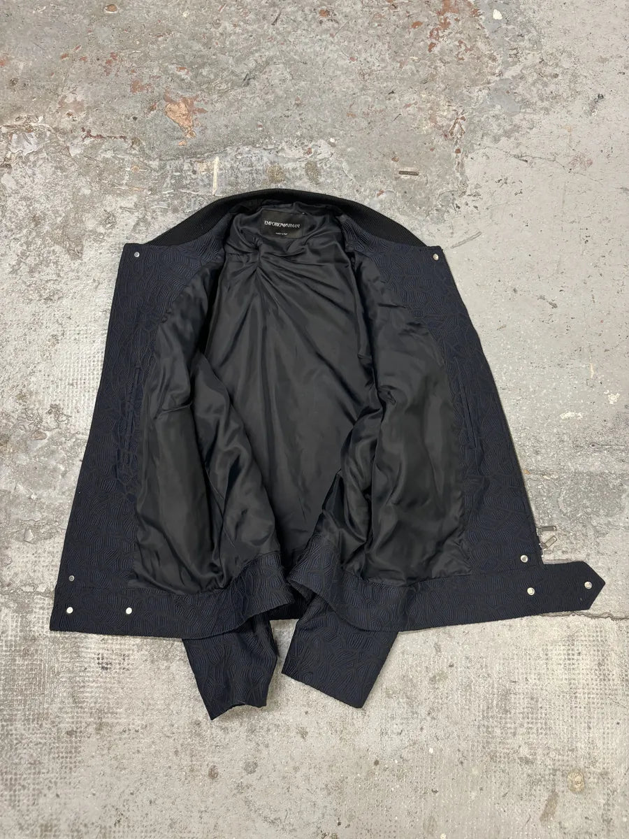 FW2018 Emporio Armani Asymmetrical Navy Light Shadow Jacket UEDGZXI 8
