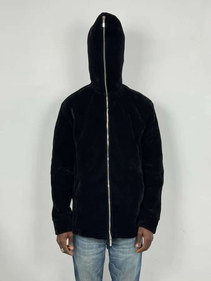 FW2018 Emporio Armani Layered Black Floral Hooded Jacket eibjIzN 4