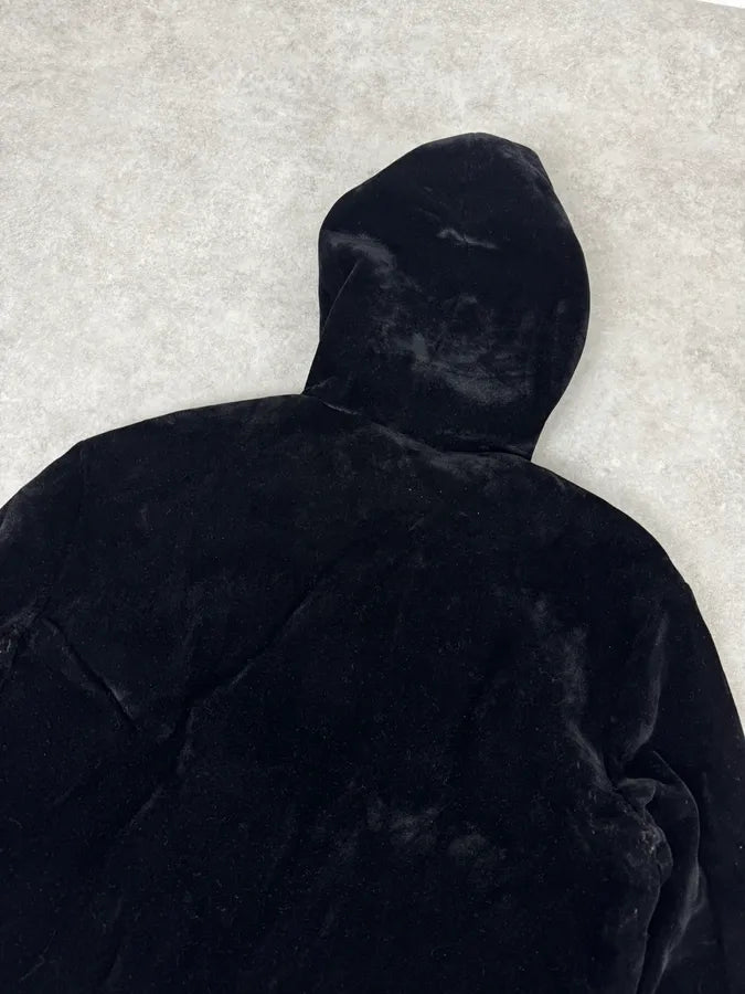 FW2018 Emporio Armani Layered Black Floral Hooded Jacket eibjIzN 8