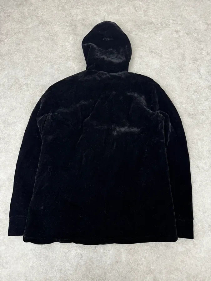 FW2018 Emporio Armani Layered Black Floral Hooded Jacket eibjIzN 6