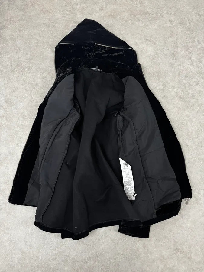 FW2018 Emporio Armani Layered Black Floral Hooded Jacket eibjIzN 9