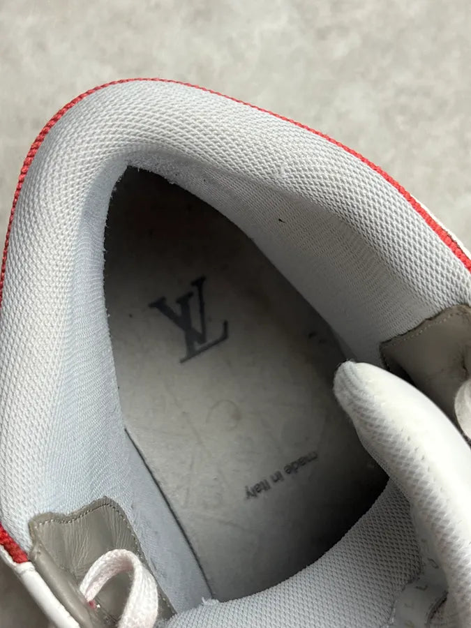 FW2018 Louis Vuitton White Leather Trainer High Sneakers gqGpteL 8
