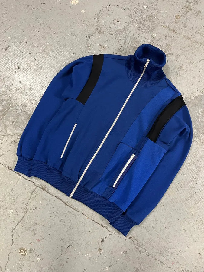 FW2018 Maison Margiela Blue Panelled Track Zip-up Sweater (S/M) 5