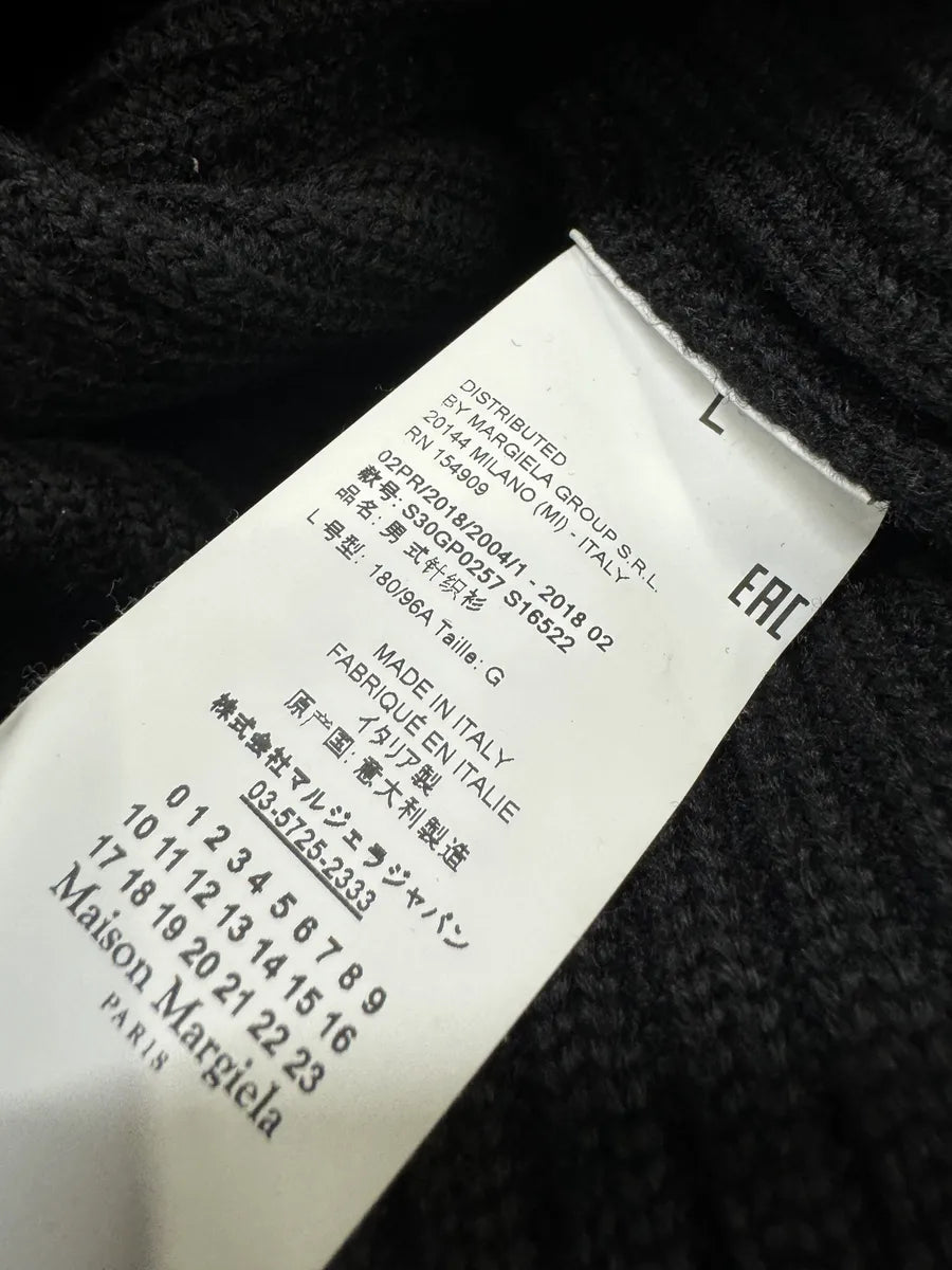 FW2018 Maison Margiela White Painted Wool Sleeveless V Neck Sweater jwpBagM 9