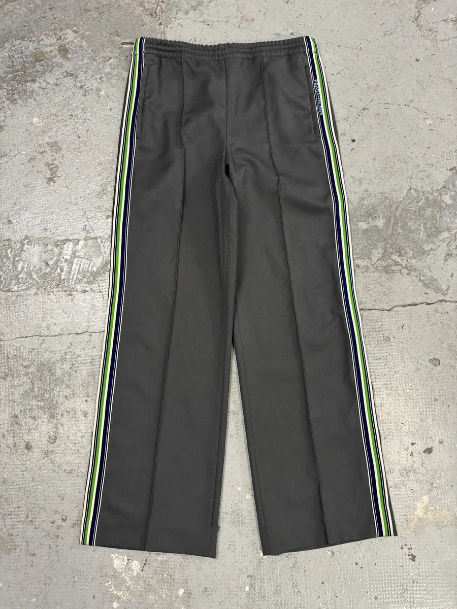 FW2018 Prada Grey & Green Lined Trousers Pants QCpiQwV 1