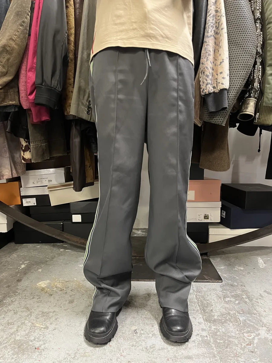 FW2018 Prada Grey & Green Lined Trousers Pants QCpiQwV 2