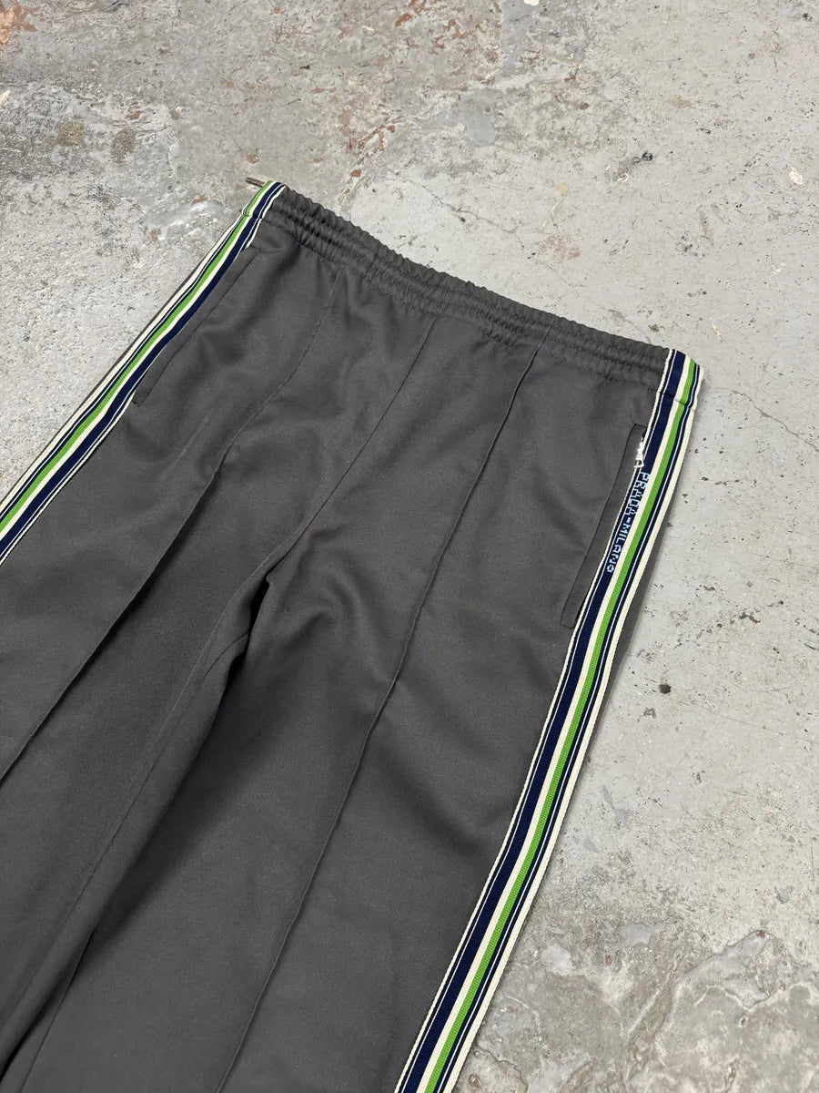 FW2018 Prada Grey & Green Lined Trousers Pants QCpiQwV 6