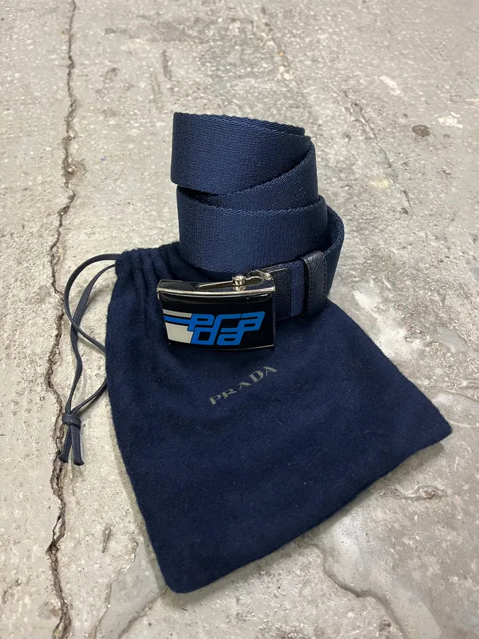 FW2018 Prada Navy Minimalist Belt wunvupT 1