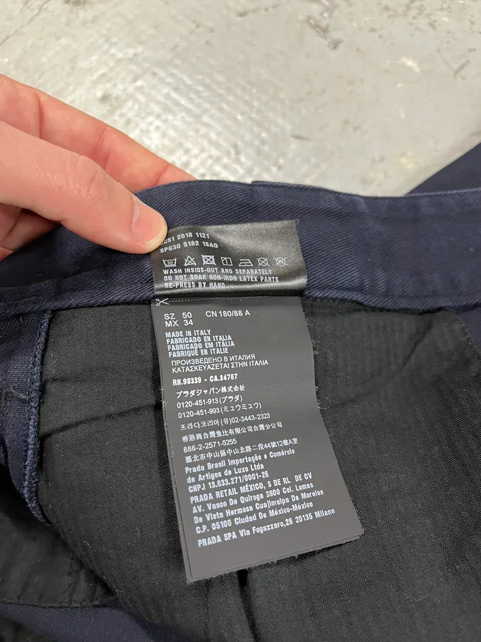 FW2018 Prada Navy Minimalist Pants (M/L) 11