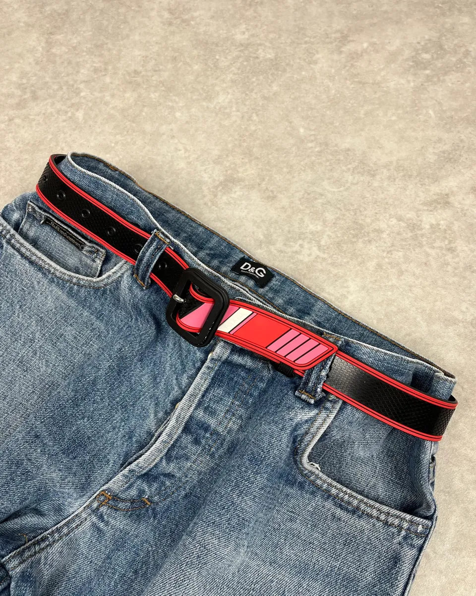 FW2018 Prada Red & Blue Belt xgoUCno 0