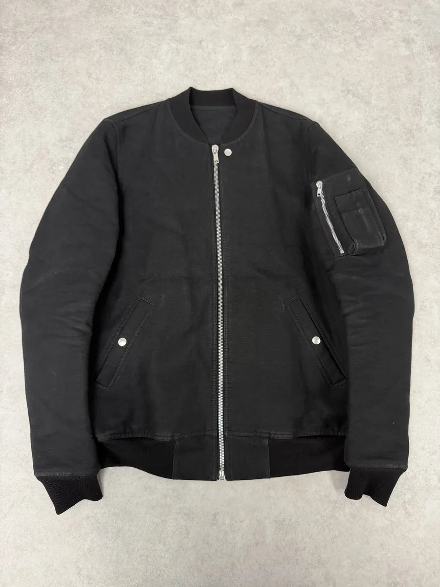 FW2018 Rick Owens Sisyphus Black Minimalist Bomber Jacket vpVqpMx 0