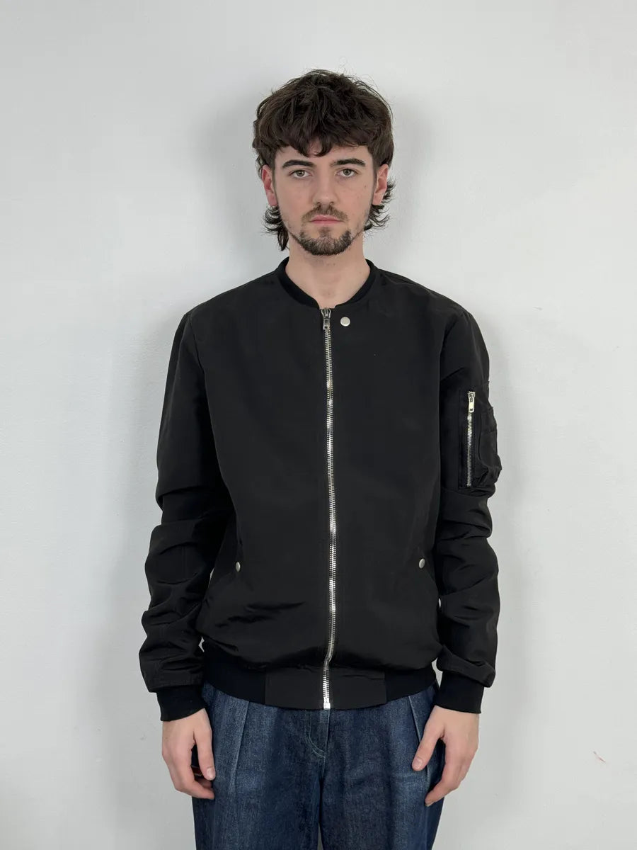 FW2018 Rick Owens Sisyphus Black Minimalist Bomber Jacket vpVqpMx 2