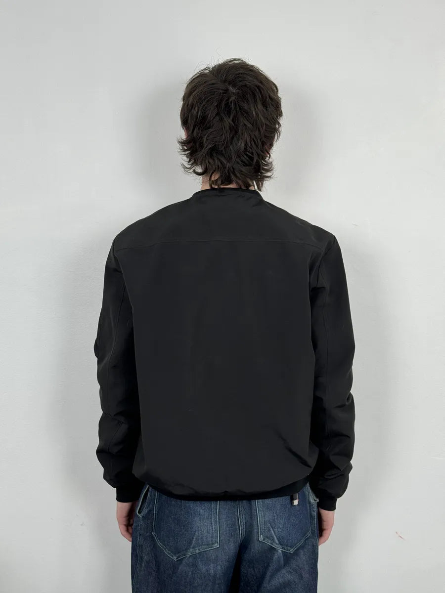 FW2018 Rick Owens Sisyphus Black Minimalist Bomber Jacket vpVqpMx 3