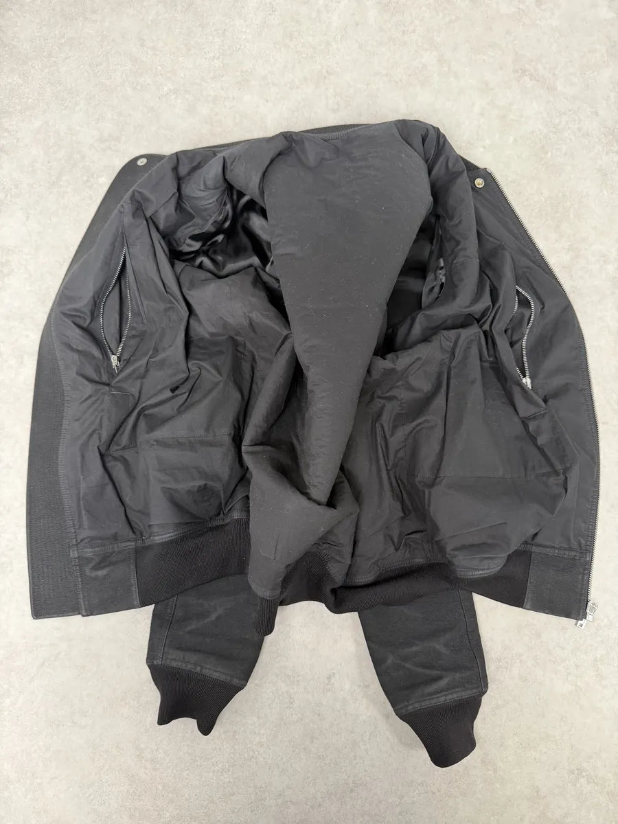 FW2018 Rick Owens Sisyphus Black Minimalist Bomber Jacket vpVqpMx 4