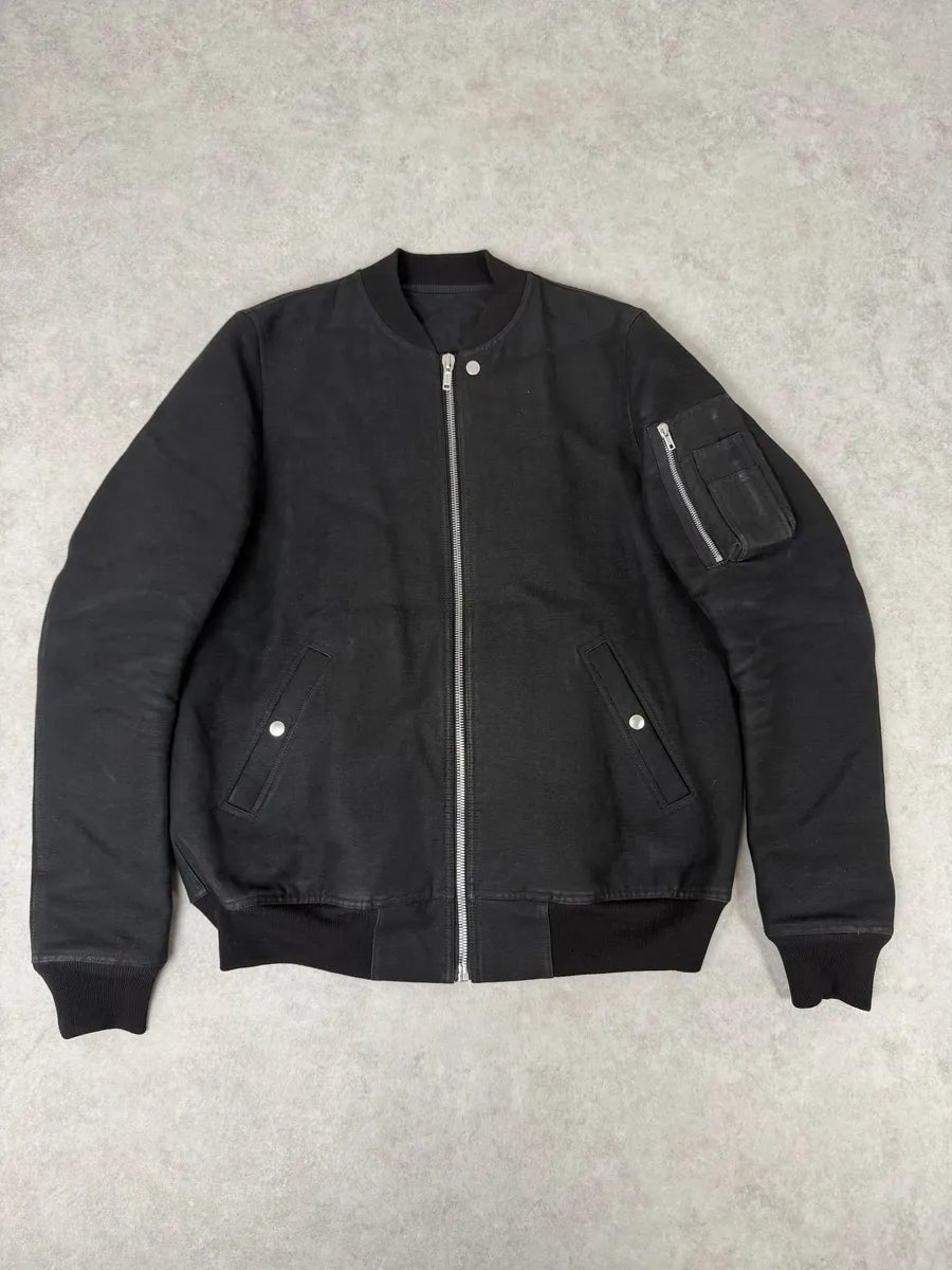 FW2018 Rick Owens Sisyphus Black Minimalist Bomber Jacket vpVqpMx 5