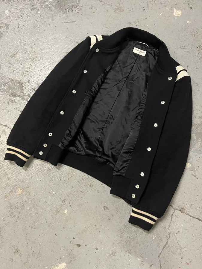 FW2017 Saint Laurent Black Teddy Bomber Jacket (S/M) glmmDwp 4