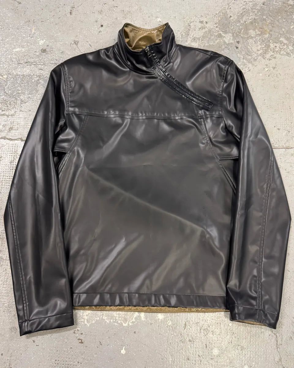FW2019 Acne Studios Black Zip Latex Turtleneck swuHZcH 0