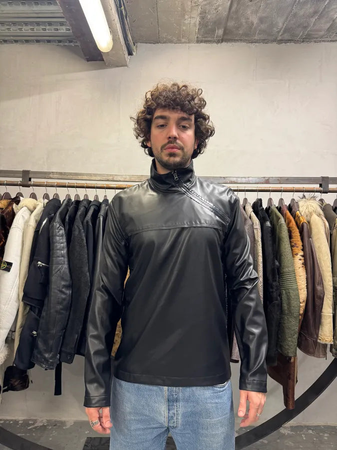 FW2019 Acne Studios Black Zip Latex Turtleneck swuHZcH 1