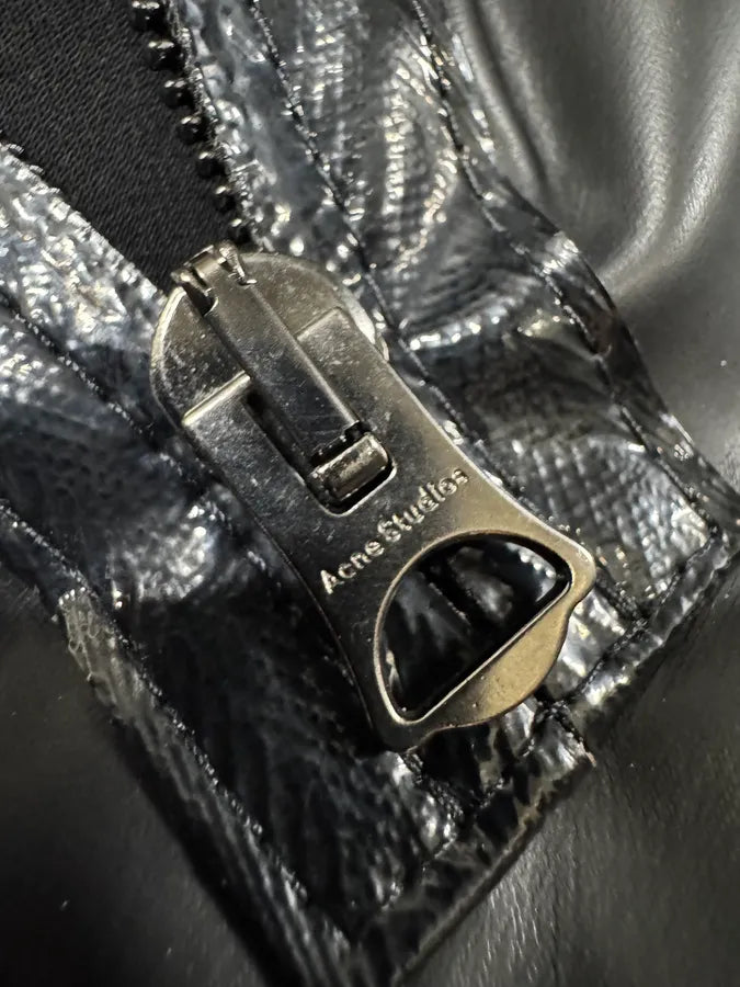 FW2019 Acne Studios Black Zip Latex Turtleneck swuHZcH 11