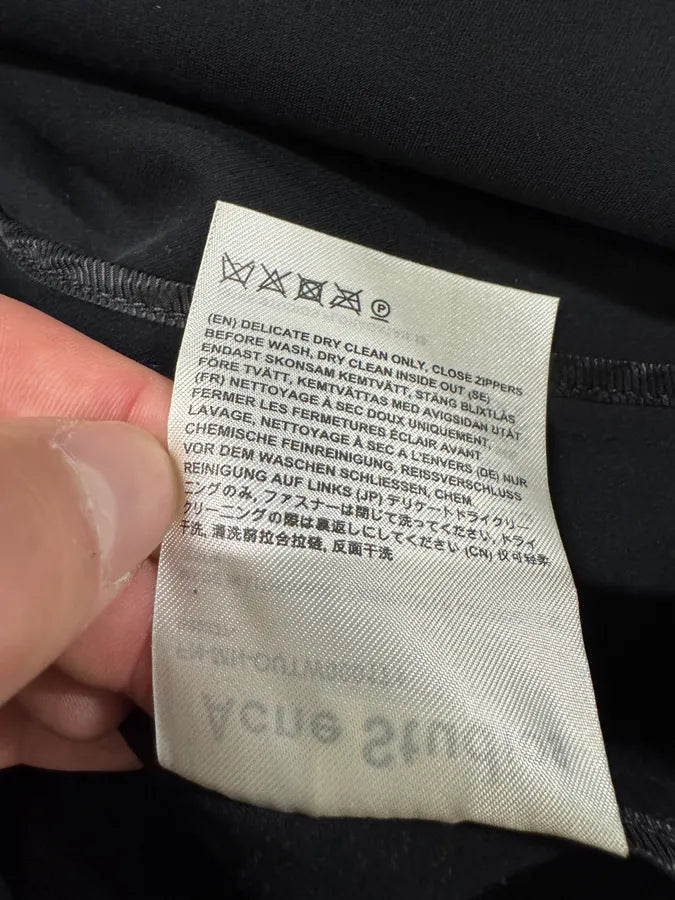 FW2019 Acne Studios Black Zip Latex Turtleneck swuHZcH 12