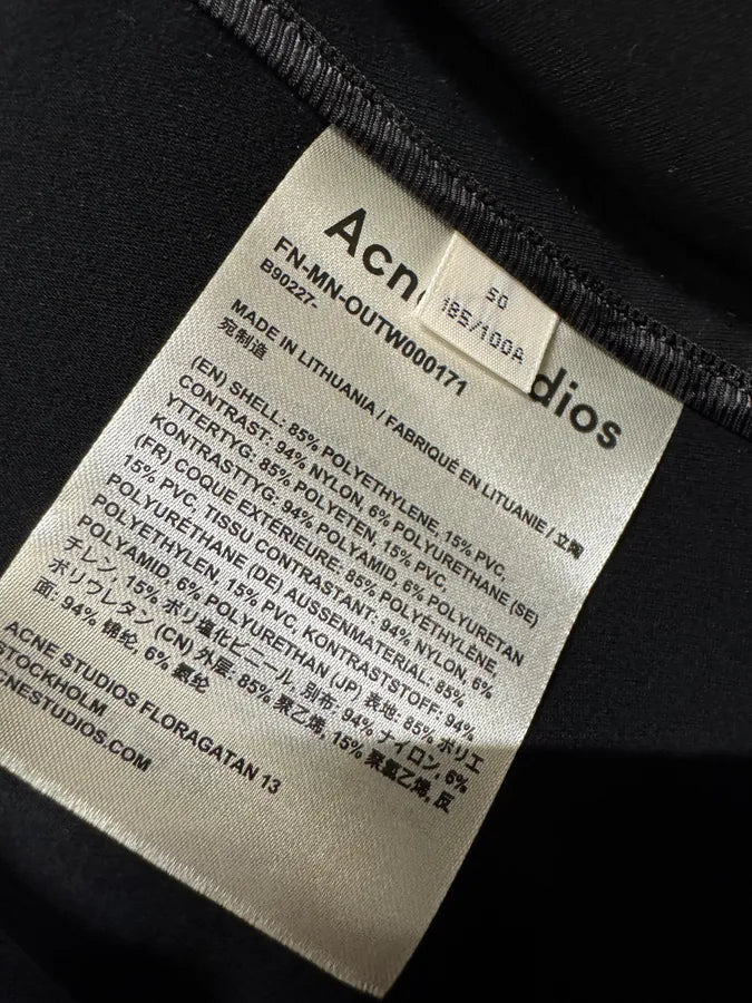 FW2019 Acne Studios Black Zip Latex Turtleneck swuHZcH 13