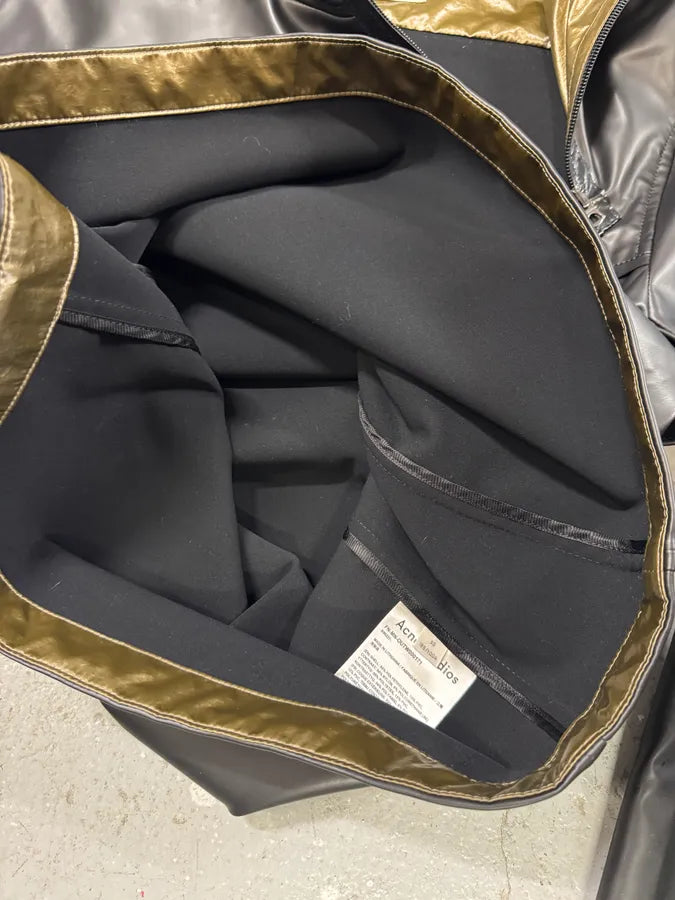 FW2019 Acne Studios Black Zip Latex Turtleneck swuHZcH 15