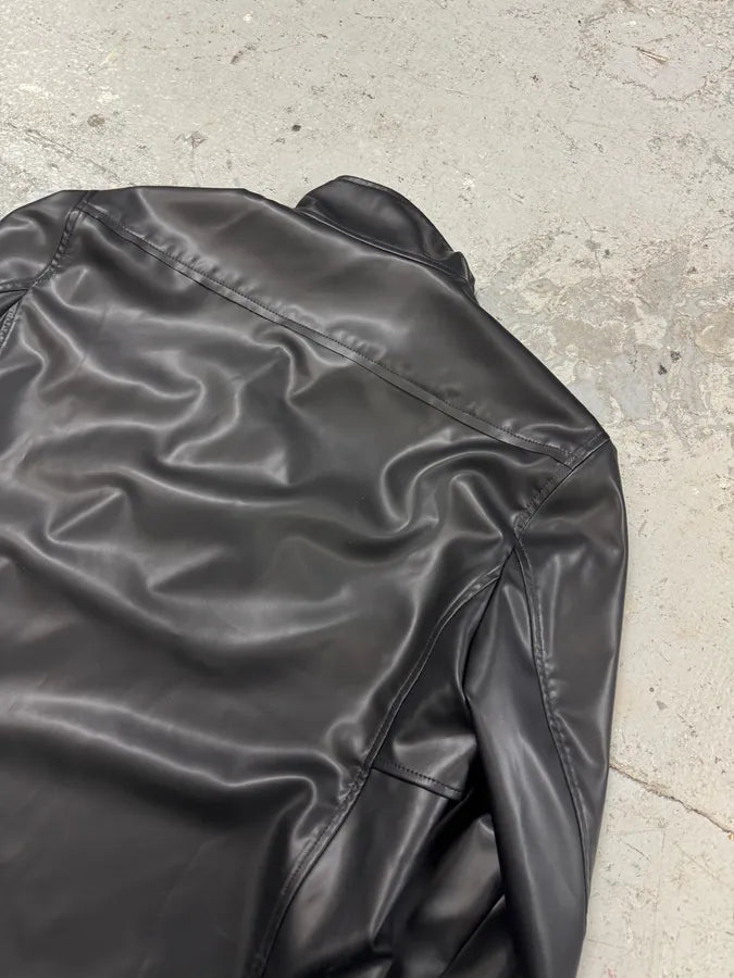 FW2019 Acne Studios Black Zip Latex Turtleneck swuHZcH 5