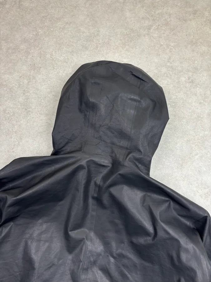 FW2019 Bottega Veneta Black Leather Technical Hooded Jacket UDFjjbl 6