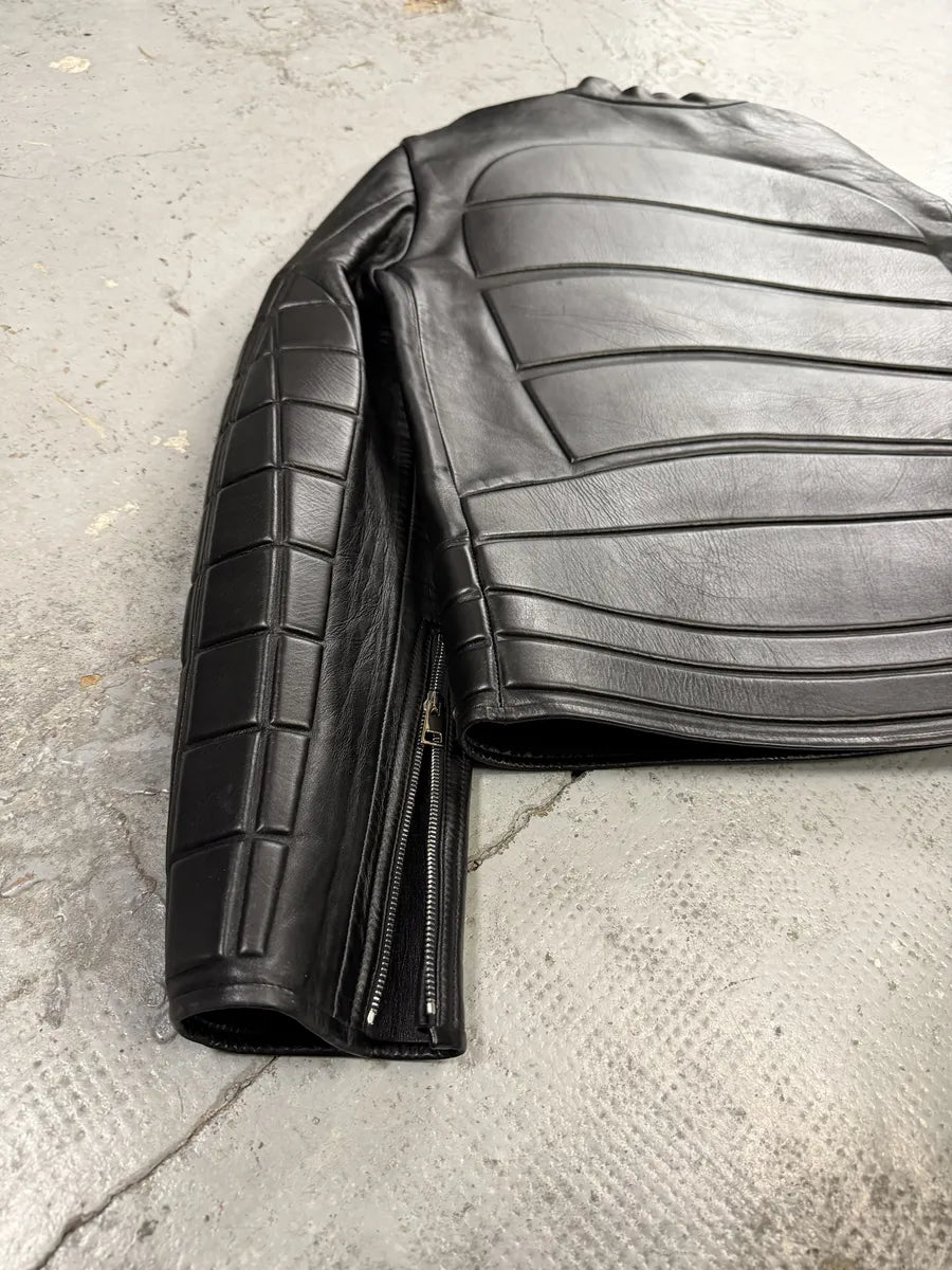 FW2019 Bottega Veneta Black Padded Asymmetrical Leather Jacket by Daniel Lee kZodcVj 5