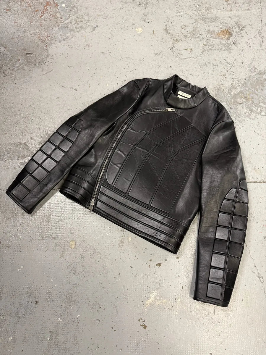FW2019 Bottega Veneta Black Padded Asymmetrical Leather Jacket by Daniel Lee kZodcVj 6