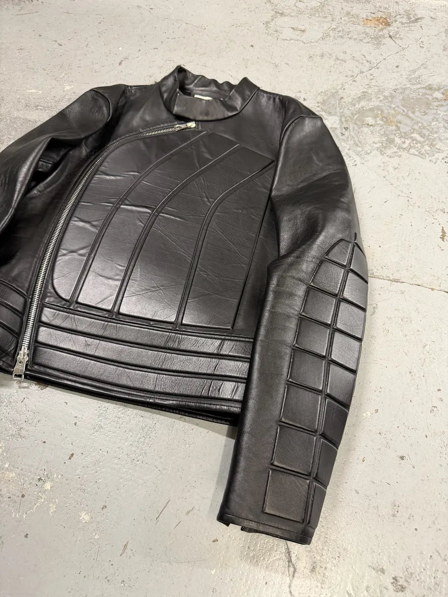 FW2019 Bottega Veneta Black Padded Asymmetrical Leather Jacket by Daniel Lee kZodcVj 7