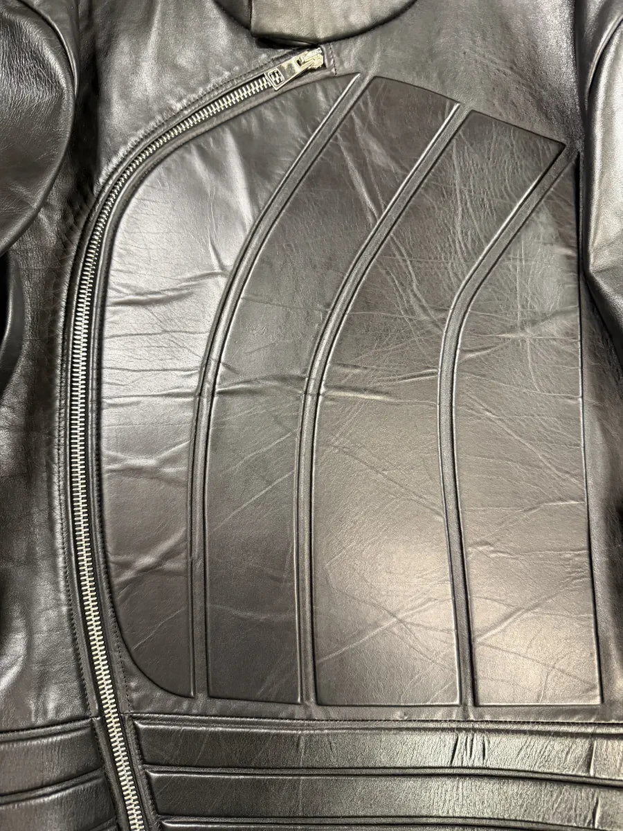 FW2019 Bottega Veneta Black Padded Asymmetrical Leather Jacket by Daniel Lee kZodcVj 9